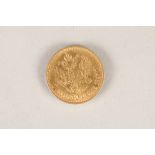 Russian gold 7.5 rouble coin. Total weight 6.5g