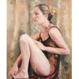 Katherine Wheeler ARR Framed oil on canvas, signed 'Study of Amy' 95cm x 80cm
