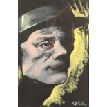 Frank McFadden (Scottish Contemporary) ARR Framed pastel, signed 'Portrait' 29cm x 19cm