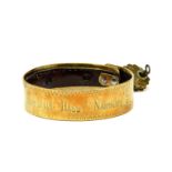 A BRASS DOG COLLAR, 19TH CENTURY