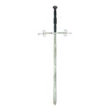 A GERMAN TWO-HAND PROCESSIONAL SWORD, EARLY 17TH CENTURY