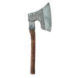 Property from an Important Private Collection A GERMAN DECORATED AXE, DATED 1843