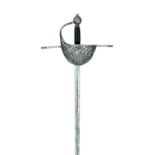 Property from the Estate of Patrick Kelly A SPANISH CUP-HILT RAPIER, LATE 17TH CENTURY