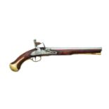 A RARE .56 CALIBRE 1738 PATTERN LAND SERVICE FLINTLOCK PISTOL, MARKED TO THE 11TH DRAGOONS, THE LOCK