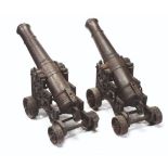 Property from the Estate of Patrick Kelly A PAIR OF IRON SALUTING CANNON, 19TH CENTURY
