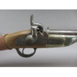 AN 18 BORE AFRICAN PERCUSSION MUSKET, THE LOCK DATED 1855