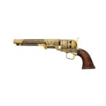 A .36 CALIBRE COLT MODEL 1851 NAVY PERCUSSION REVOLVER, INSCRIBED IN GOLD TO KUVABSAHU, NO. 31021, C