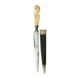 ˜Property from an Important Private Collection A FINE KNIFE WITH CARVED IVORY HILT, 17TH CENTURY, GE