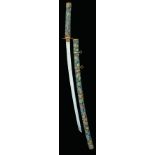 ǂA LARGE JAPANESE CLOISONNÉ SWORD (TACHI), MEIJI PERIOD