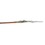 Property from an Important Private Collection A RARE GERMAN COMBINED HALBERD AND 80 BORE WHEEL-LOCK