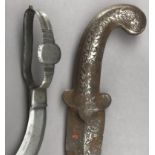 **AN INDIAN DAGGER (BICHWA) AND A JAMBIYA, LATE 19TH/EARLY 20TH CENTURY