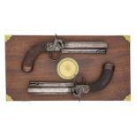 **A CASED PAIR OF 16 BORE PERCUSSION BELT PISTOLS BY BLANCH, LONDON, CIRCA 1830