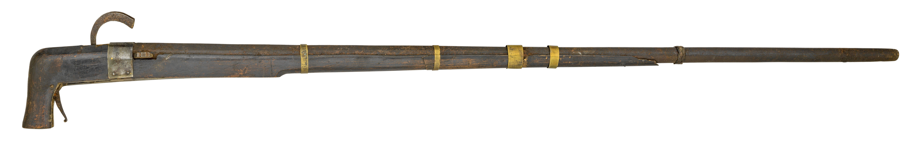 A 28 BORE CHINESE MATCHLOCK GUN (NIAO CHONG), QING DYNASTY, LATE 18TH/19TH CENTURY