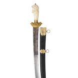 ˜A COMPOSITE GERMAN IVORY-MOUNTED HUNTING SWORD, LATE 18TH/19TH CENTURY