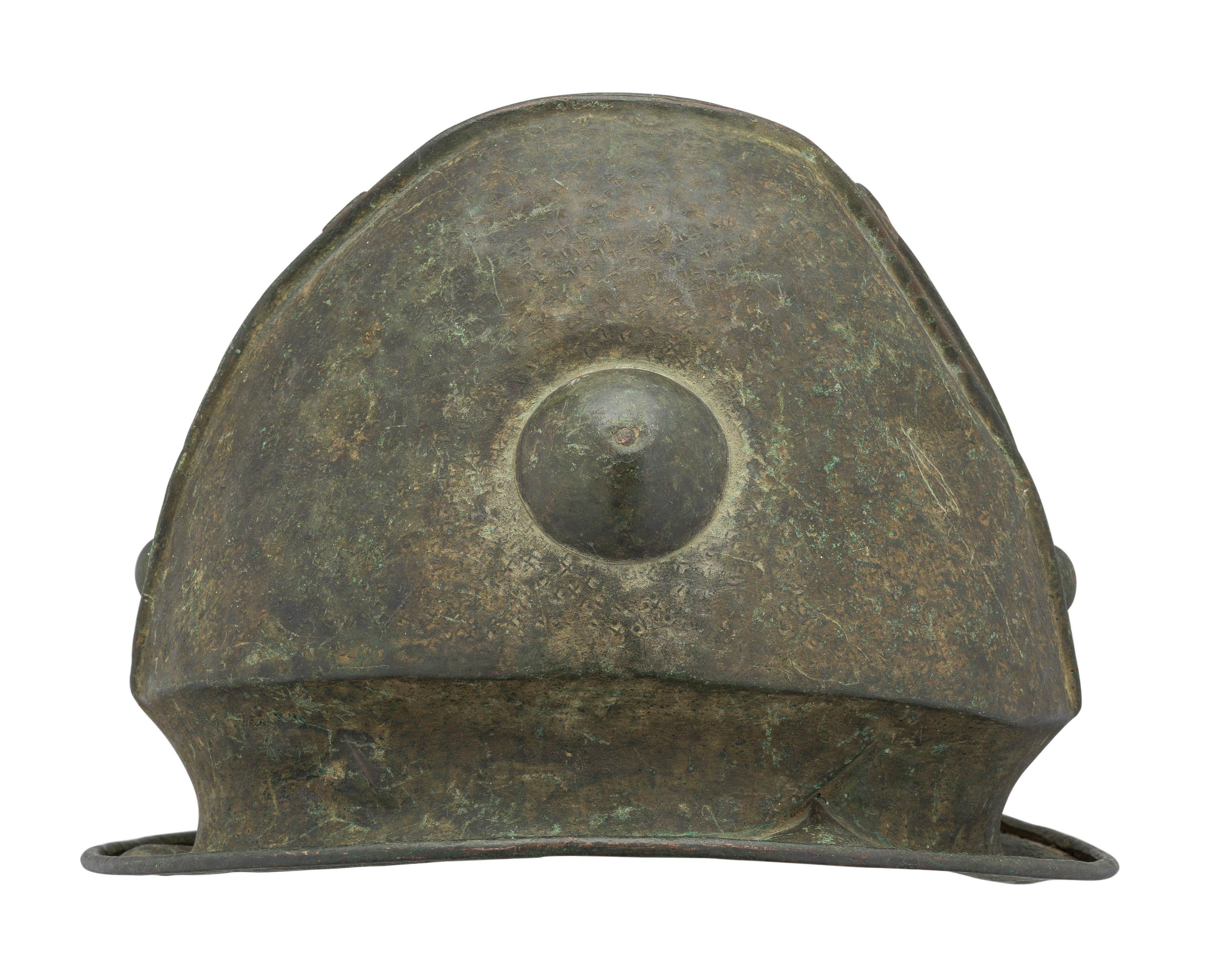 **A RARE NORTHWEST ITALIC BRONZE HELMET OF MONTELPARO TYPE, 6TH CENTURY B.C. - Image 2 of 2