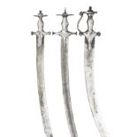 THREE INDIAN SWORDS (TALWAR), 19TH CENTURY