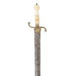 ˜A GERMAN IVORY-MOUNTED HUNTING SWORD, 19TH CENTURY