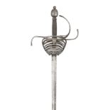 AN ITALIAN MULTI-RING RAPIER, CIRCA 1630-40