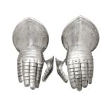 A PAIR OF GAUNTLETS IN GERMAN EARLY 17TH CENTURY STYLE, 19TH CENTURY