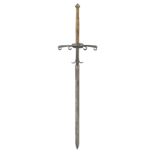 A GERMAN TWO-HAND SWORD, EARY 17TH CENTURY