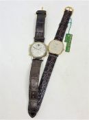 A Gentleman's Piquot Meridien wristwatch with moonphase and Gentleman's Favre-Leuba watch with