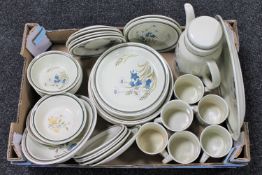 A box of Royal Doulton Lambeth ware Willo' The Whisp coffee and dinner ware