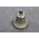 A bronze bell with GR VI cypher CONDITION REPORT: Height and diameter 25cm.