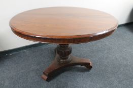 An early Victorian mahogany circular pedestal breakfast table,