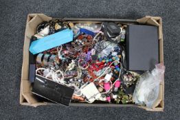 A box of costume jewellery