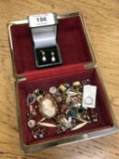A box of a small quantity gold and silver jewellery,