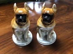 A pair of USSR figures of Mastiff dogs (2)