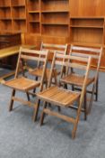 A set of six late 20th century folding kitchen chairs