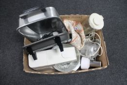 A box of Kenwood food mixer, blender,