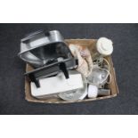 A box of Kenwood food mixer, blender,