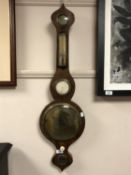 A 19th century rosewood cased barometer