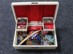 A box of costume jewellery,