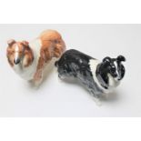 Two large Beswick dogs : Sheepdog and Collie