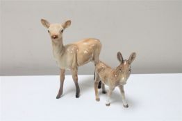 A Beswick doe and a donkey