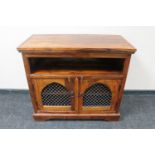 A sheesham wood double door sideboard