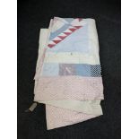 A Victorian hand stitched quilt CONDITION REPORT: A few minor stains/marks here and