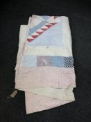 A Victorian hand stitched quilt CONDITION REPORT: A few minor stains/marks here and