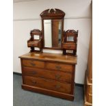 A Victorian mahogany four drawer dressing table, width 120 cm.