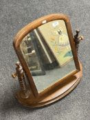 A Victorian mahogany toilet mirror