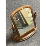 A Victorian mahogany toilet mirror