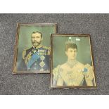 Two early 20th century prints - King George V and Queen Mary of Teck