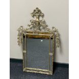 A contemporary gilt framed Victorian style wall mirror