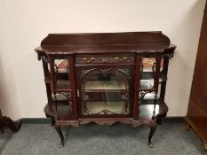 A Victorian mahogany chiffonier base, width 138 cm.