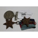 Three WWII medals - War Medal, The Atlantic Star and The 1939 - 45 Star,