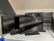 Three LCD TV's - two x Philips 32 inch and a Philips 37 inch (continental wiring, unable to test,