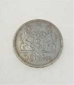 A scarce Polish Danzig 5 Gulden coin 1923